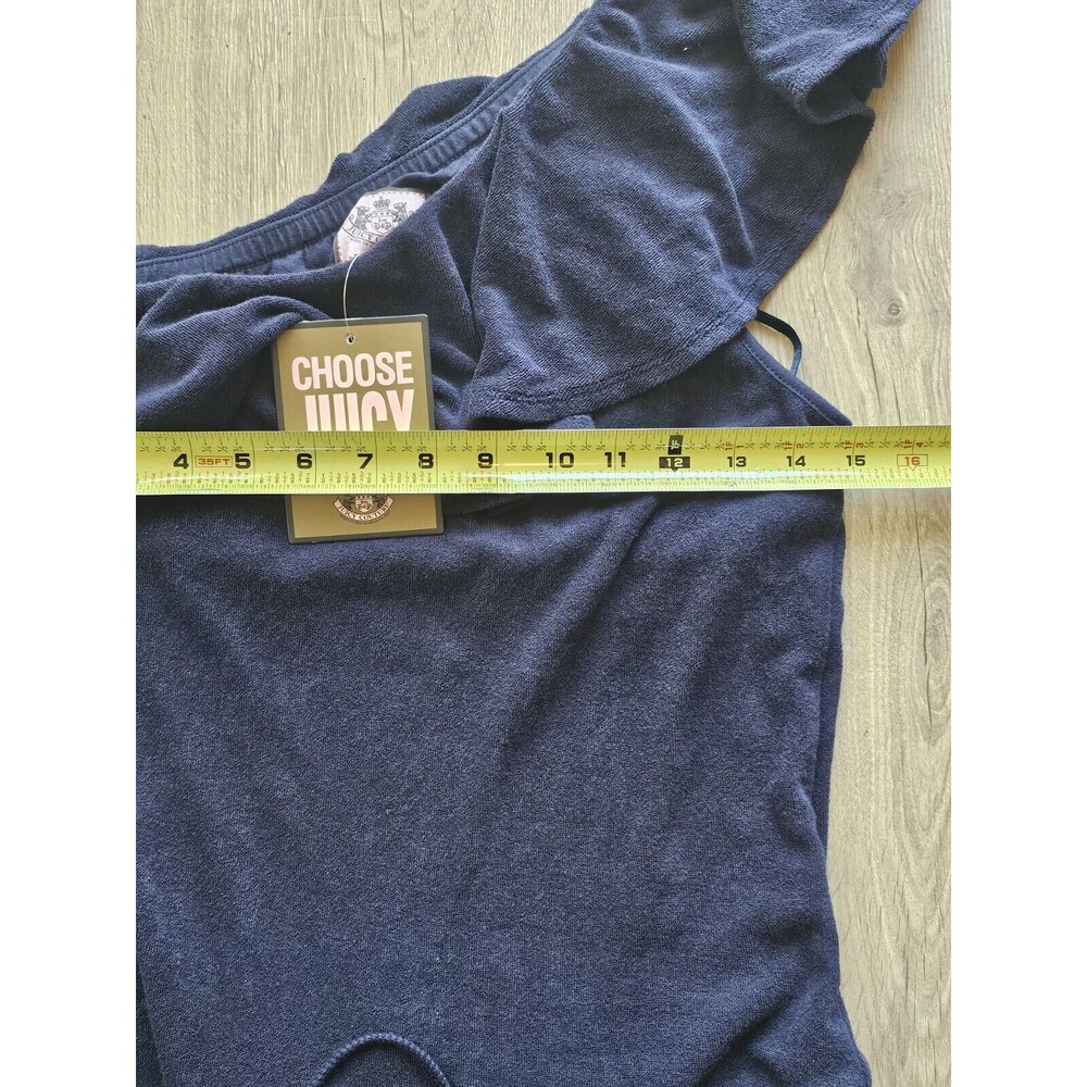 Juicy Couture Regal One Shoulder Romper Women's Blue Medium - Picture 7 of 10